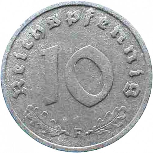 10 Reichspfenning Reverse Image minted in GERMANY in 1940F (1933-45 - Thrid Reich)  - The Coin Database