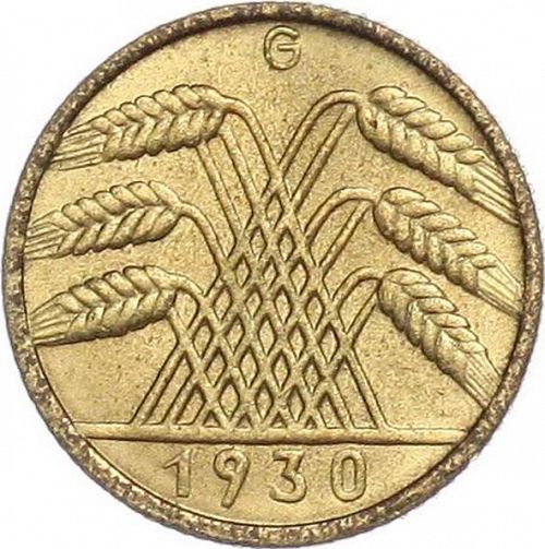 10 Pfenning Reverse Image minted in GERMANY in 1930G (1924-38 - Weimar Republic - Reichsmark)  - The Coin Database