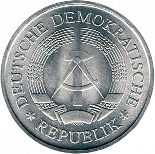 1 Mark Obverse Image minted in GERMANY in 1975A (1949-90 - Democratic Republic)  - The Coin Database