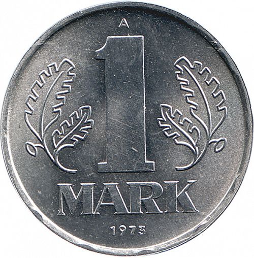 1 Mark Reverse Image minted in GERMANY in 1973A (1949-90 - Democratic Republic)  - The Coin Database