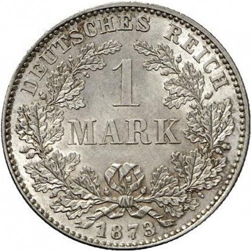 1 Mark Obverse Image minted in GERMANY in 1873D (1871-18 - Empire)  - The Coin Database