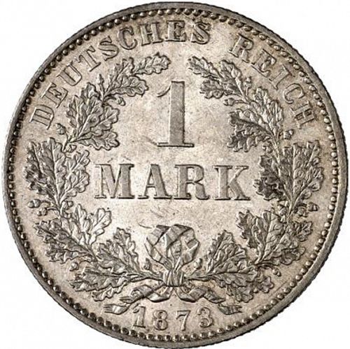 1 Mark Obverse Image minted in GERMANY in 1873F (1871-18 - Empire)  - The Coin Database
