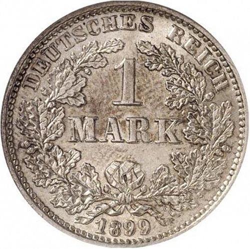 1 Mark Obverse Image minted in GERMANY in 1899G (1871-18 - Empire)  - The Coin Database
