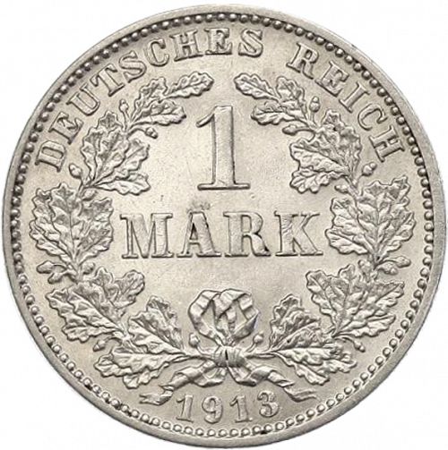 1 Mark Obverse Image minted in GERMANY in 1913J (1871-18 - Empire)  - The Coin Database