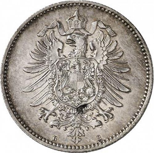 1 Mark Reverse Image minted in GERMANY in 1873B (1871-18 - Empire)  - The Coin Database