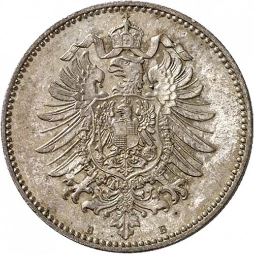 1 Mark Reverse Image minted in GERMANY in 1875B (1871-18 - Empire)  - The Coin Database