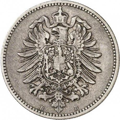 1 Mark Reverse Image minted in GERMANY in 1877B (1871-18 - Empire)  - The Coin Database