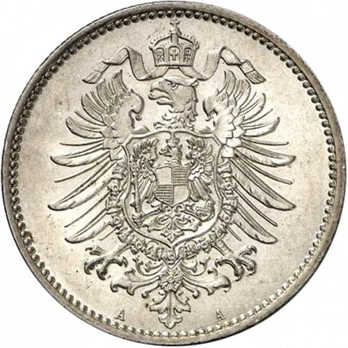 1 Mark Reverse Image minted in GERMANY in 1881A (1871-18 - Empire)  - The Coin Database