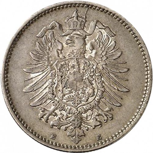 1 Mark Reverse Image minted in GERMANY in 1883E (1871-18 - Empire)  - The Coin Database