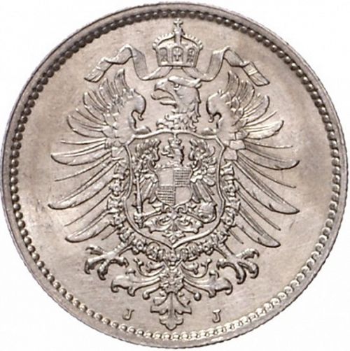 1 Mark Reverse Image minted in GERMANY in 1885J (1871-18 - Empire)  - The Coin Database