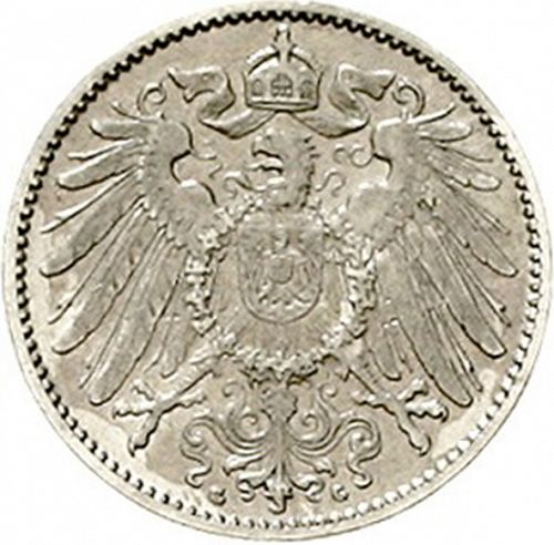 1 Mark Reverse Image minted in GERMANY in 1892G (1871-18 - Empire)  - The Coin Database