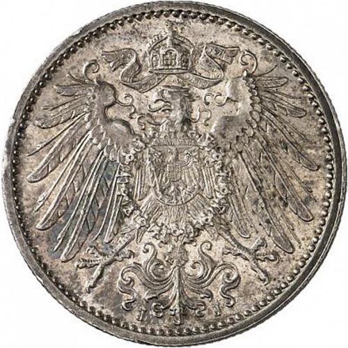 1 Mark Reverse Image minted in GERMANY in 1892J (1871-18 - Empire)  - The Coin Database