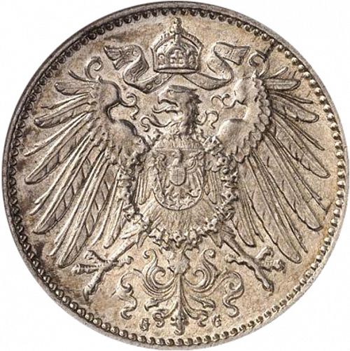1 Mark Reverse Image minted in GERMANY in 1899G (1871-18 - Empire)  - The Coin Database