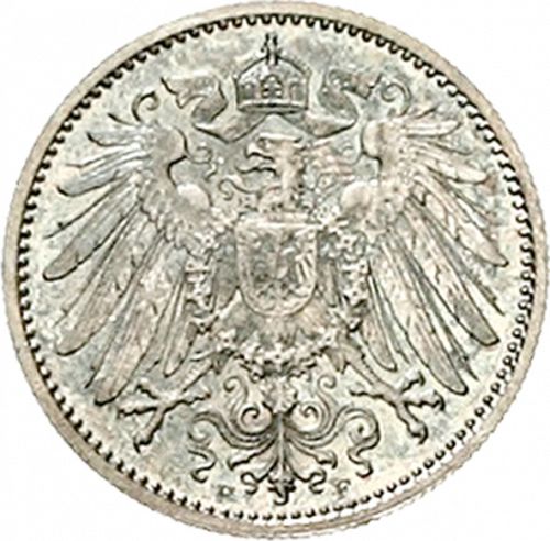 1 Mark Reverse Image minted in GERMANY in 1900F (1871-18 - Empire)  - The Coin Database
