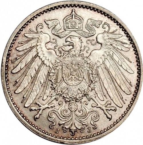 1 Mark Reverse Image minted in GERMANY in 1904J (1871-18 - Empire)  - The Coin Database