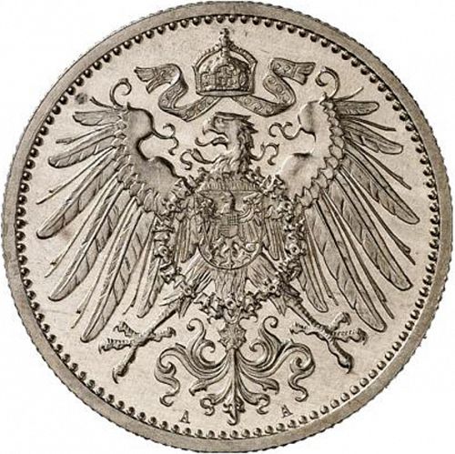 1 Mark Reverse Image minted in GERMANY in 1907A (1871-18 - Empire)  - The Coin Database
