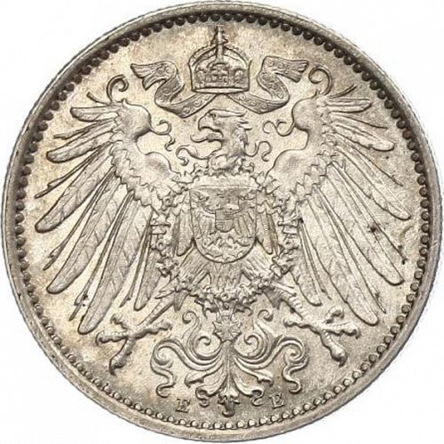 1 Mark Reverse Image minted in GERMANY in 1908E (1871-18 - Empire)  - The Coin Database
