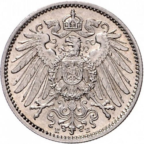 1 Mark Reverse Image minted in GERMANY in 1909E (1871-18 - Empire)  - The Coin Database