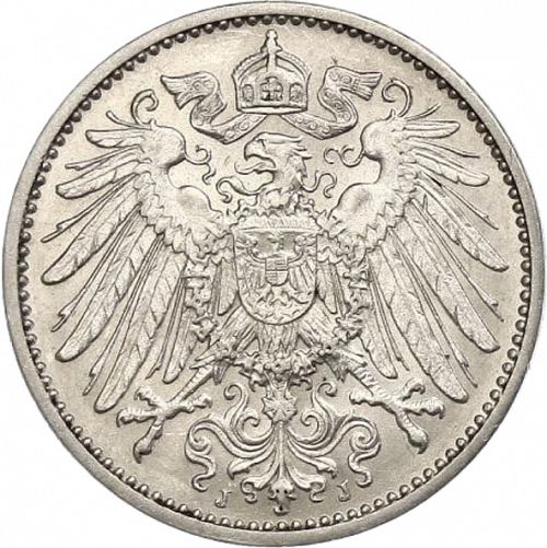1 Mark Reverse Image minted in GERMANY in 1913J (1871-18 - Empire)  - The Coin Database