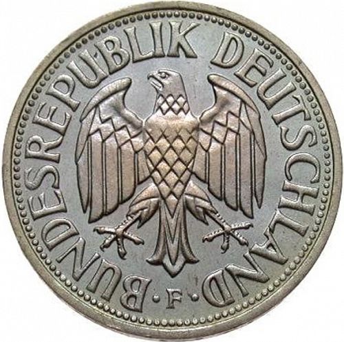 1 Mark Obverse Image minted in GERMANY in 1961F (1949-01 - Federal Republic)  - The Coin Database