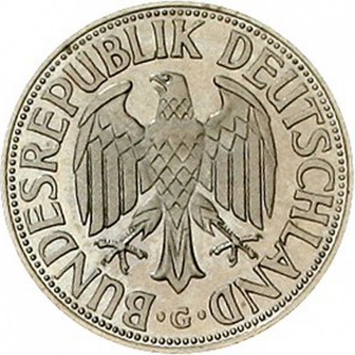 1 Mark Obverse Image minted in GERMANY in 1961G (1949-01 - Federal Republic)  - The Coin Database