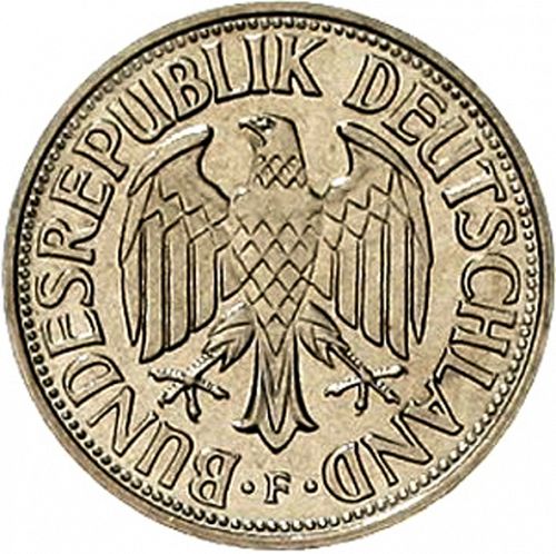 1 Mark Obverse Image minted in GERMANY in 1962F (1949-01 - Federal Republic)  - The Coin Database
