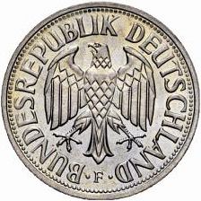 1 Mark Obverse Image minted in GERMANY in 1963F (1949-01 - Federal Republic)  - The Coin Database