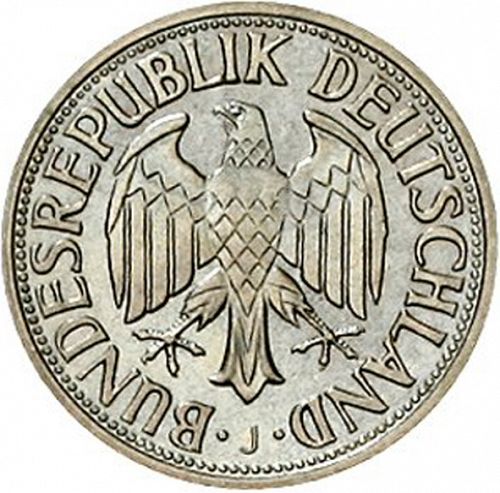 1 Mark Obverse Image minted in GERMANY in 1968J (1949-01 - Federal Republic)  - The Coin Database