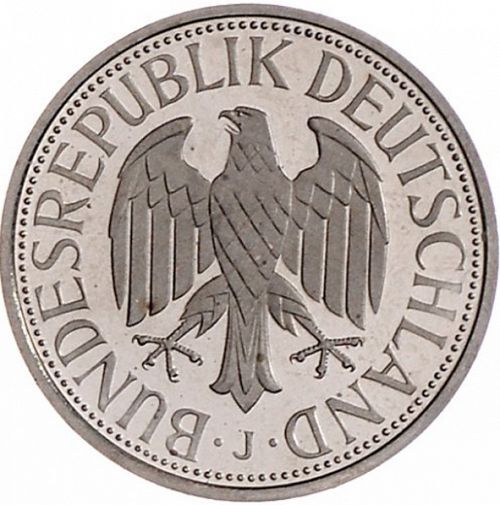 1 Mark Reverse Image minted in GERMANY in 1995J (1949-01 - Federal Republic)  - The Coin Database