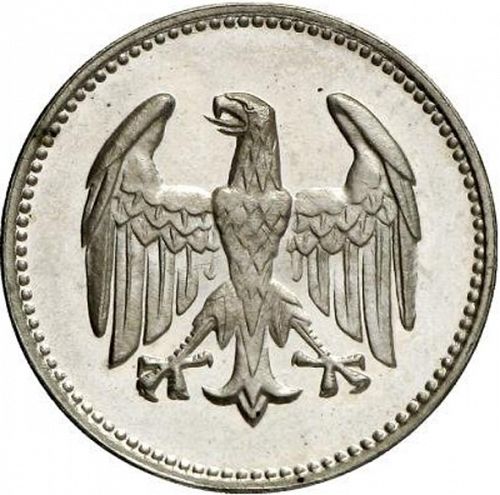 1 Mark Reverse Image minted in GERMANY in 1924E (1924-38 - Weimar Republic - Reichsmark)  - The Coin Database