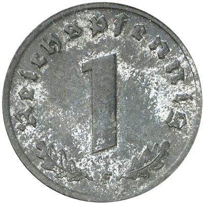 Reichspfennig Reverse Image minted in GERMANY in 1945F (1944-48 - Allied Occupation)  - The Coin Database