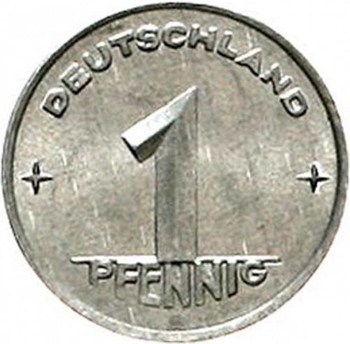 Pfennig Obverse Image minted in GERMANY in 1948A (1949-90 - Democratic Republic)  - The Coin Database