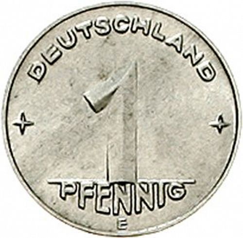 Pfennig Obverse Image minted in GERMANY in 1950E (1949-90 - Democratic Republic)  - The Coin Database