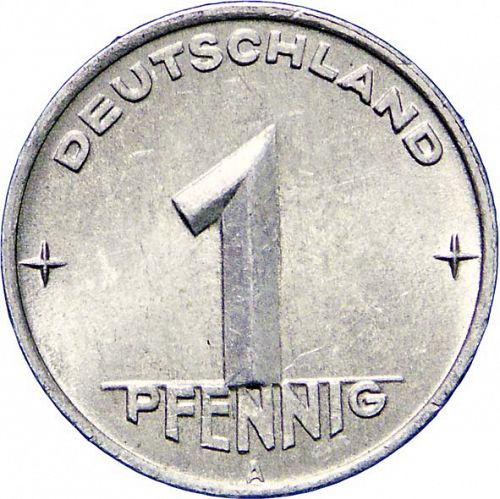 Pfennig Obverse Image minted in GERMANY in 1952A (1949-90 - Democratic Republic)  - The Coin Database