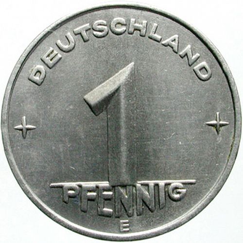 Pfennig Obverse Image minted in GERMANY in 1952E (1949-90 - Democratic Republic)  - The Coin Database