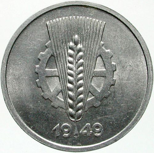 Pfennig Reverse Image minted in GERMANY in 1949A (1949-90 - Democratic Republic)  - The Coin Database