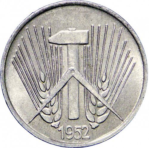 Pfennig Reverse Image minted in GERMANY in 1952A (1949-90 - Democratic Republic)  - The Coin Database