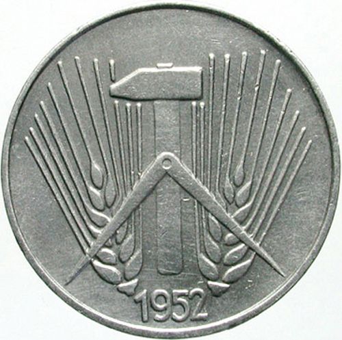 Pfennig Reverse Image minted in GERMANY in 1952E (1949-90 - Democratic Republic)  - The Coin Database
