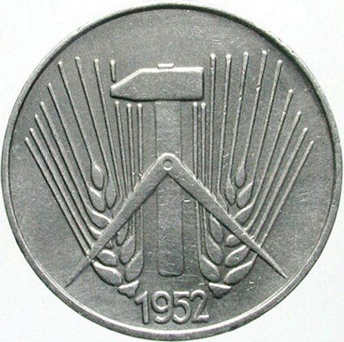 Pfennig Reverse Image minted in GERMANY in 1952E (1949-90 - Democratic Republic)  - The Coin Database