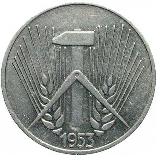 Pfennig Reverse Image minted in GERMANY in 1953E (1949-90 - Democratic Republic)  - The Coin Database