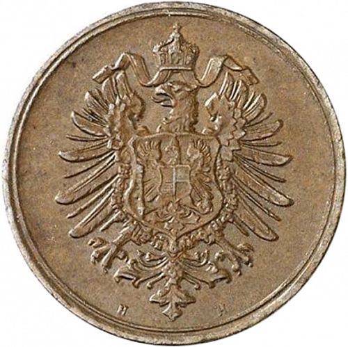 1 Pfenning Reverse Image minted in GERMANY in 1875H (1871-18 - Empire)  - The Coin Database