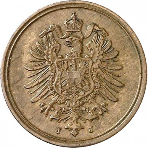 1 Pfenning Reverse Image minted in GERMANY in 1876J (1871-18 - Empire)  - The Coin Database