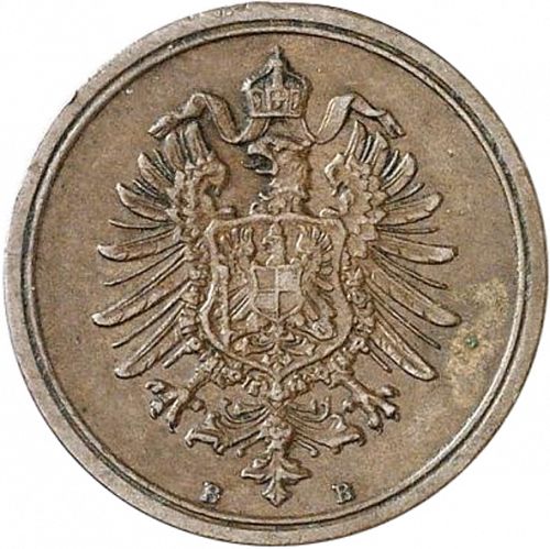 1 Pfenning Reverse Image minted in GERMANY in 1877B (1871-18 - Empire)  - The Coin Database