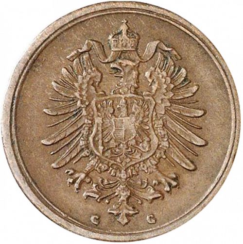 1 Pfenning Reverse Image minted in GERMANY in 1886G (1871-18 - Empire)  - The Coin Database