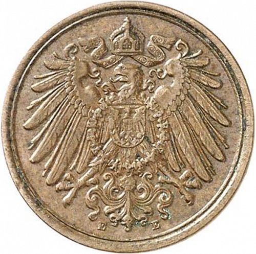 1 Pfenning Reverse Image minted in GERMANY in 1891E (1871-18 - Empire)  - The Coin Database
