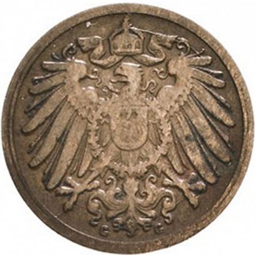 1 Pfenning Reverse Image minted in GERMANY in 1891G (1871-18 - Empire)  - The Coin Database