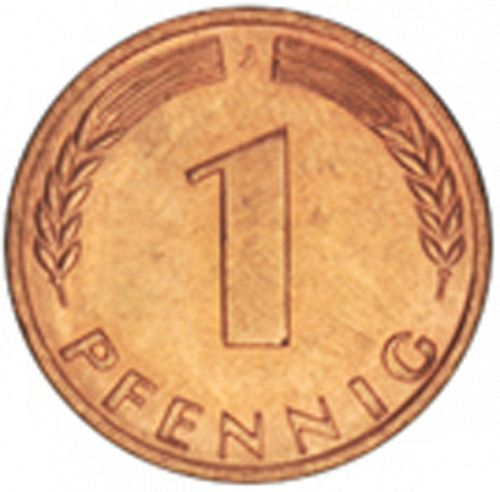 1 Pfennig Reverse Image minted in GERMANY in 1967J (1949-01 - Federal Republic)  - The Coin Database