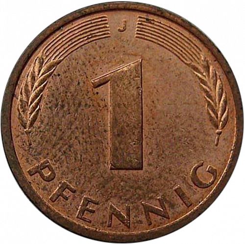 1 Pfennig Reverse Image minted in GERMANY in 1983J (1949-01 - Federal Republic)  - The Coin Database