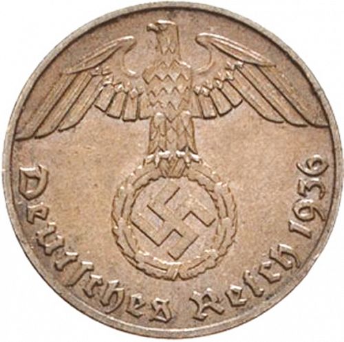 Reichspfenning Obverse Image minted in GERMANY in 1936F (1933-45 - Thrid Reich)  - The Coin Database