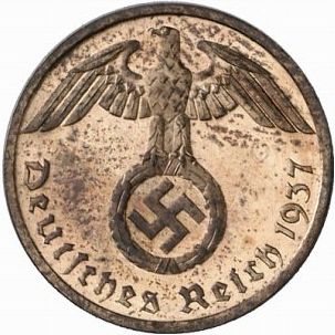Reichspfenning Obverse Image minted in GERMANY in 1937F (1933-45 - Thrid Reich)  - The Coin Database